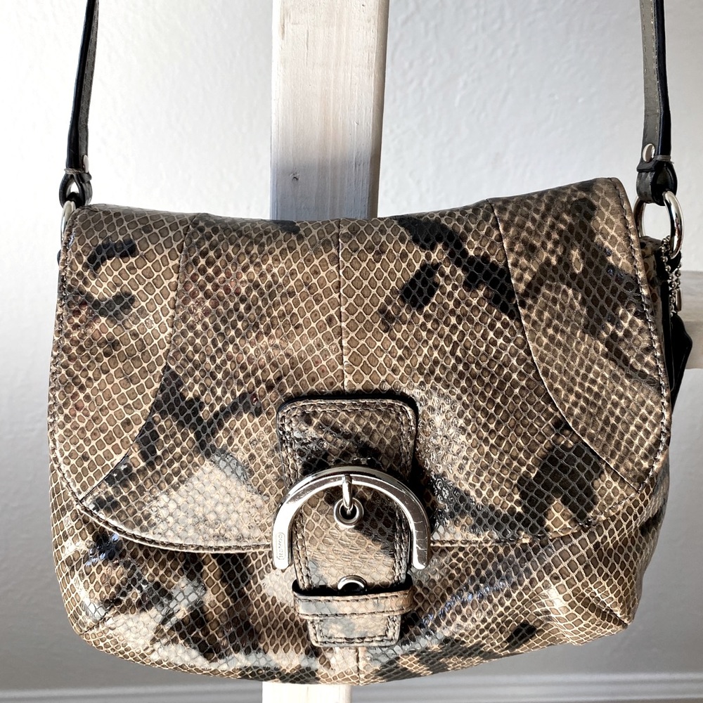 Coach snake skin cross body bag